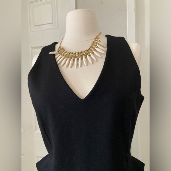 VELVET By Graham & Spencer Ajani Sleeveless Ponti Cocktail Black Dress Size L - Picture 4 of 12